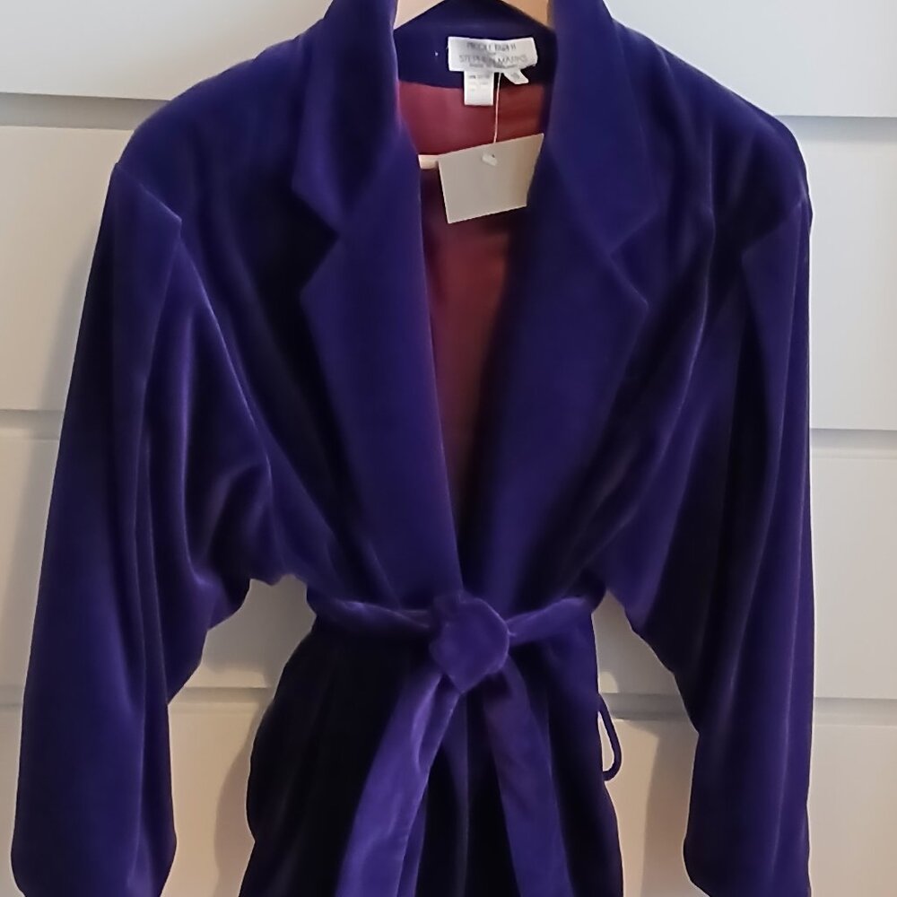 Stunning! Nicole Farhi Elegant 100% Cotton Velvet Jacket - 10 - NEW